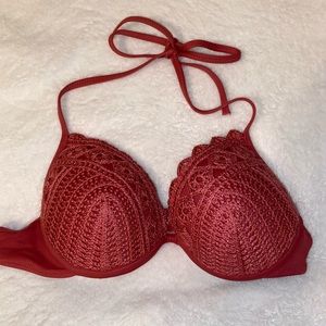 Pink Crochet Bikini Top 34B